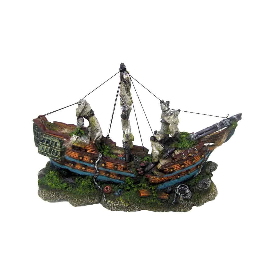 Amtra Wave Διακοσμητικό Καράβι Ενυδρείου Galleon on the Rocks