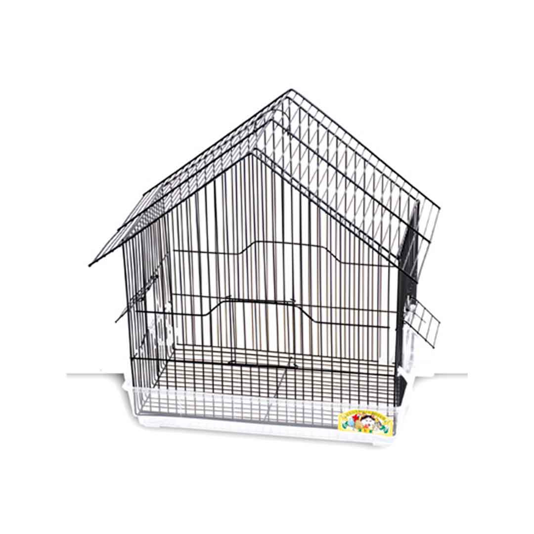  Κλουβοτεχνική Κλουβί Πτηνών Μαύρο Σύρμα 37Χ24Χ42CM