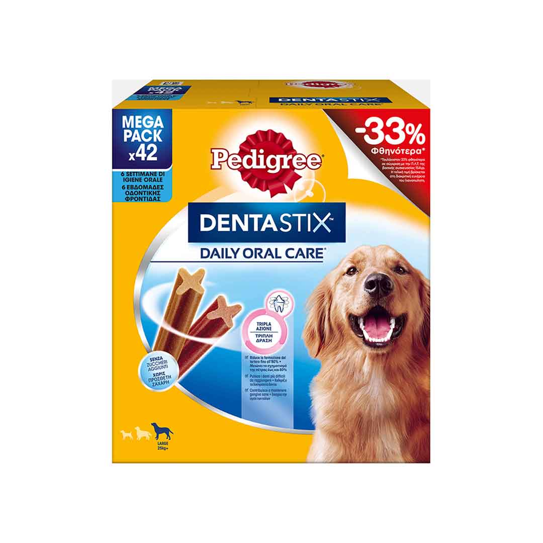Pedigree Dentastix Οδοντικό Stick Σκύλου για Μεγαλόσωμες Φυλές 42τμχ -33%