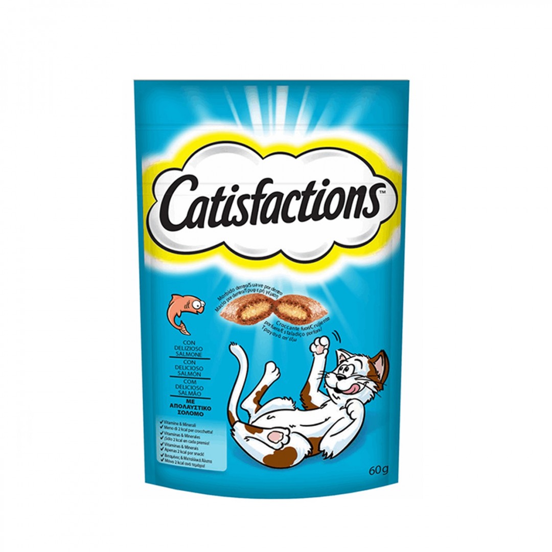 Catisfactions Σνακ Γάτας με Σολομό 60gr