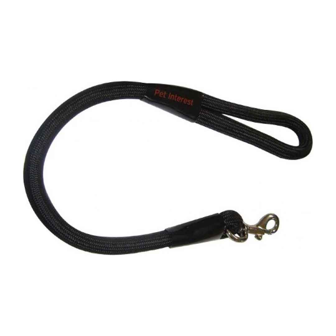 Pet Interest Λουρί/Οδηγός Σχοινί Απλός Μαύρο Medium 1.5x120cm