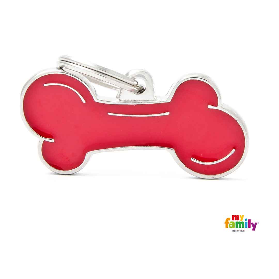  My Family Classic Ταυτότητα Σκύλου Κόκκαλο Κόκκινο Large