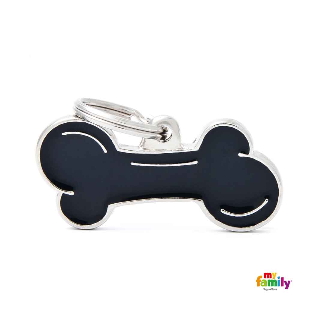 My Family Classic Ταυτότητα Σκύλου Κόκκαλο Μαύρη Small