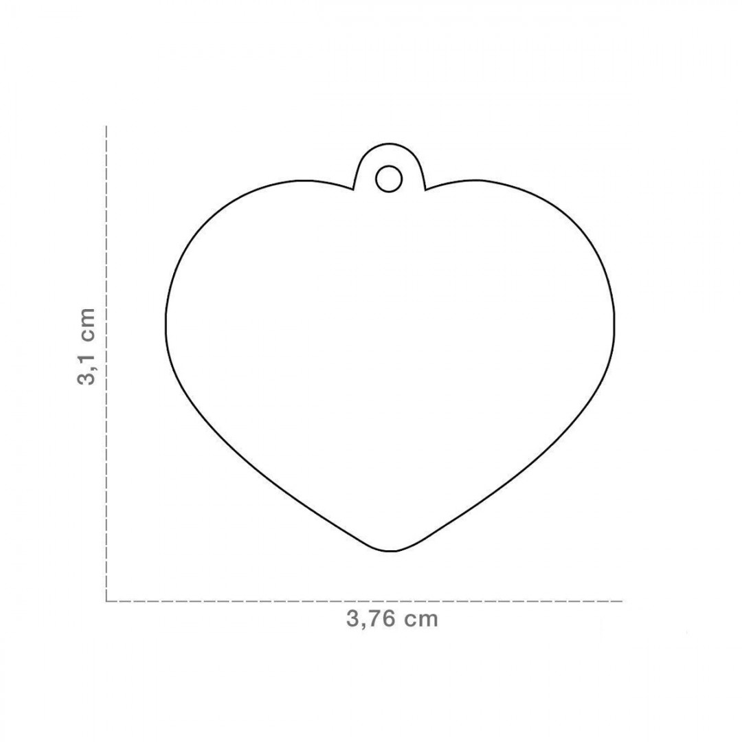 My Family Basic Ταυτότητα Σκύλου Καρδιά σε Κόκκινο Χρώμα - Large  