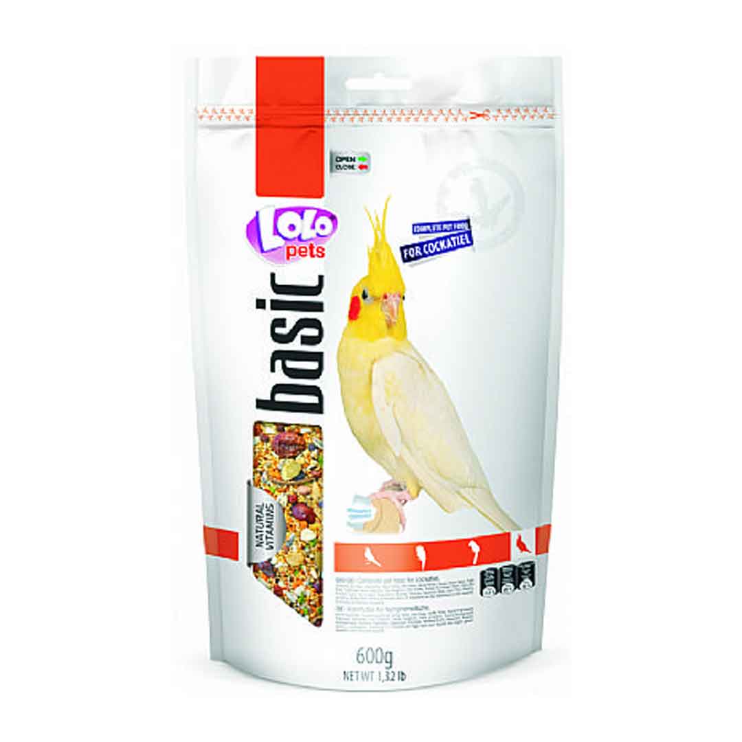 Lolo Pets Basic Cockatiel Τροφή για Παπαγαλάκια Κόκατιλ 0.6kg