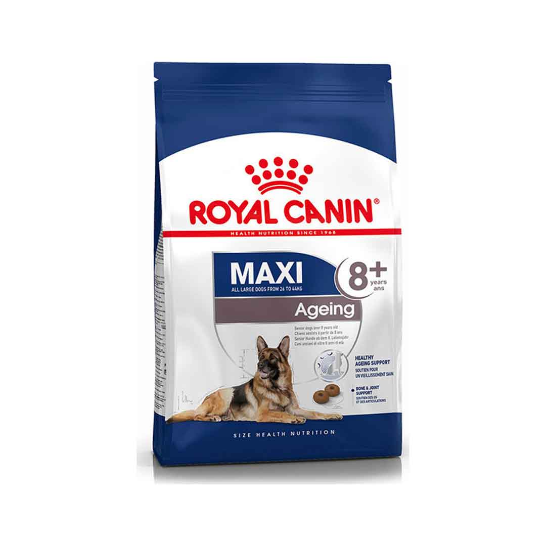 Royal Canin Maxi Ageing 8+ 15kg Ξηρά Τροφή για Ηλικιωμένους Σκύλους Μεγαλόσωμων Φυλών με Καλαμπόκι, Πουλερικά και Ρύζι