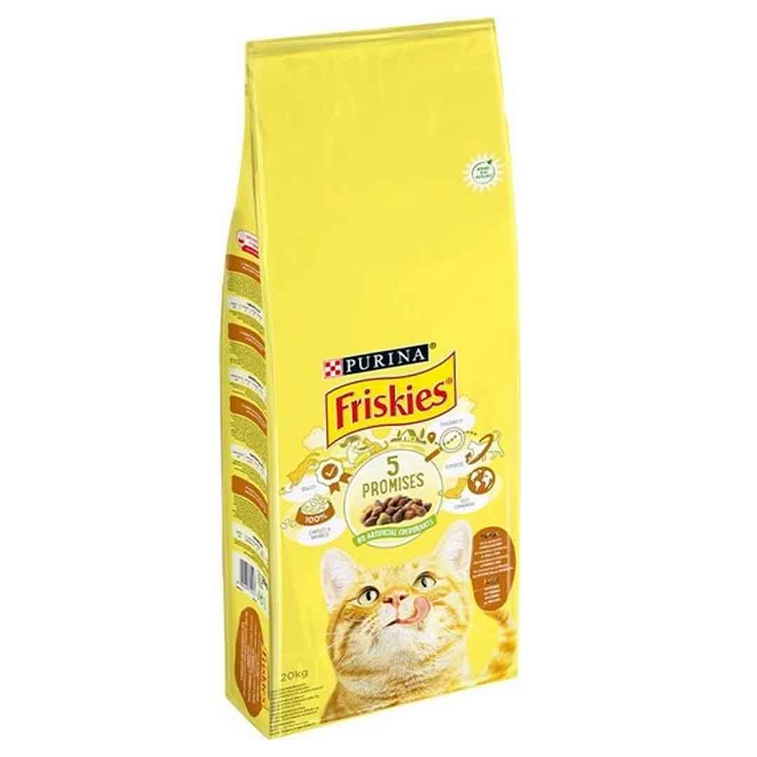 Purina Friskies Ξηρά Τροφή για Ενήλικες Γάτες με Κοτόπουλο / Γαλοπούλα / Λαχανικά 20kg