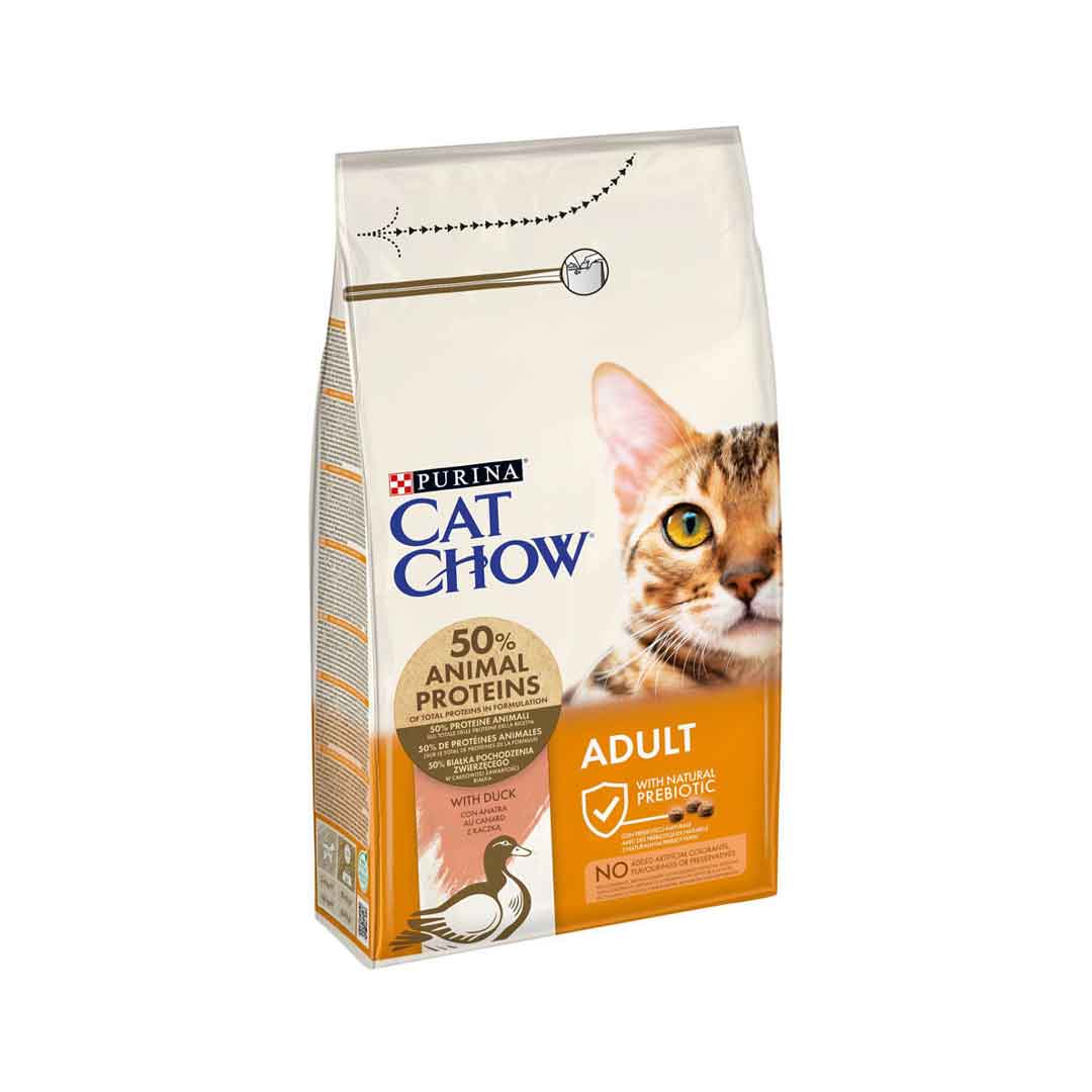 Purina Cat Chow Adult Ξηρά Τροφή για Ενήλικες Γάτες με Πάπια 1.5kg