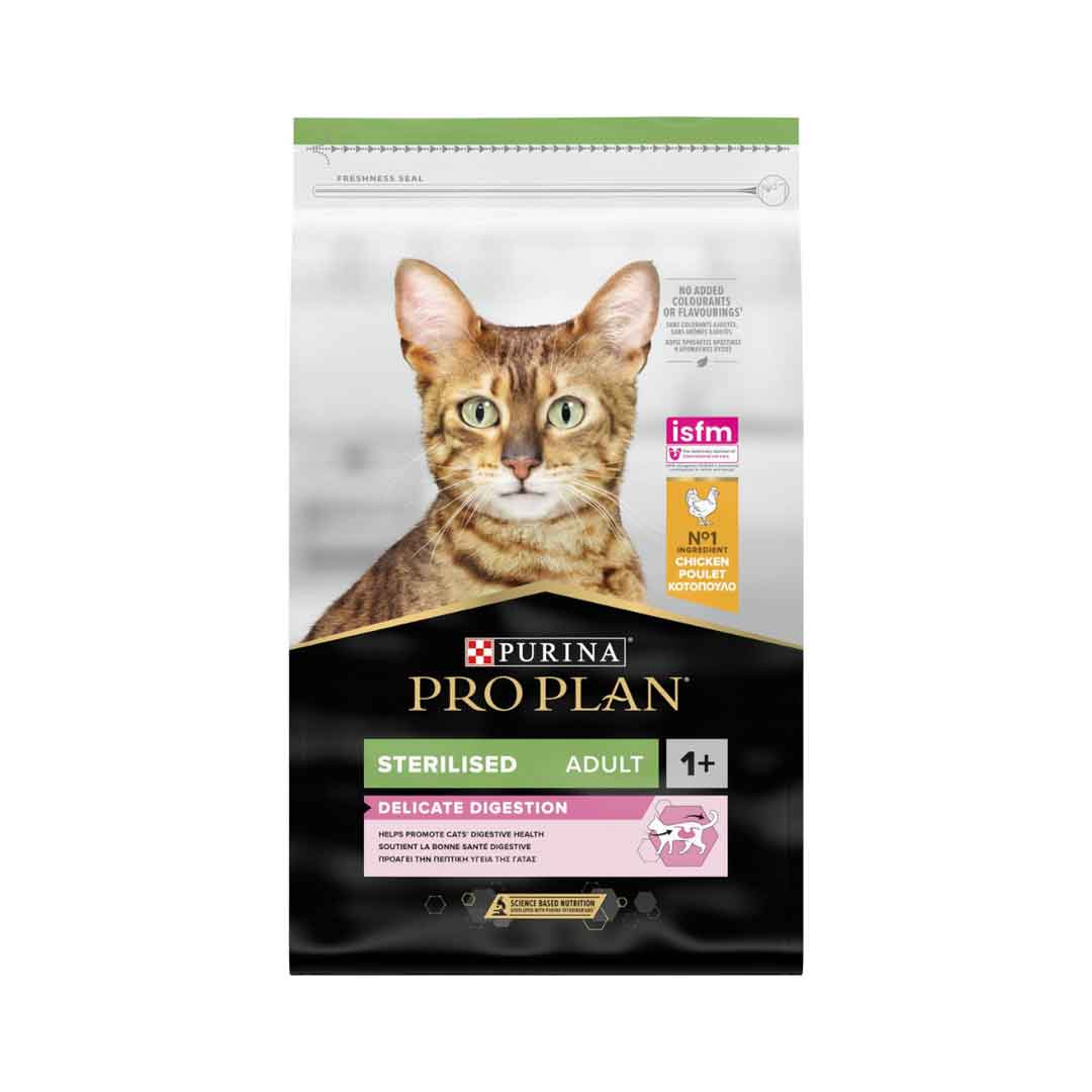 Purina Pro Plan Sterilised Adult Optidigest Ξηρά Τροφή για Ενήλικες Στειρωμένες Γάτες με Ευαίσθητο Γαστρεντερικό με Κοτόπουλο 1.5kg