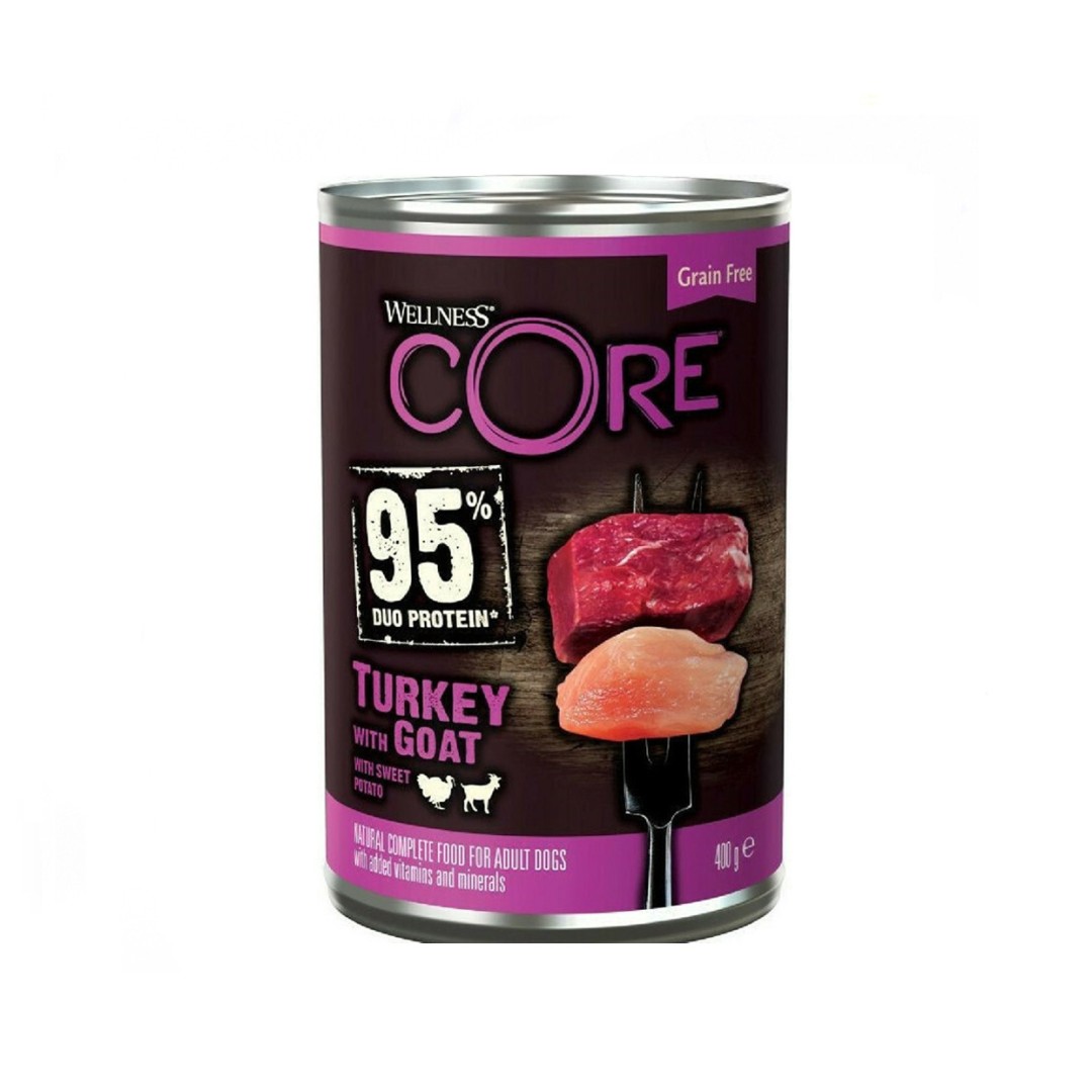 Wellness Core Duo Protein 95% Υγρή Τροφή Σκύλου με Γαλοπούλα χωρίς Σιτηρά σε Κονσέρβα 400γρ.