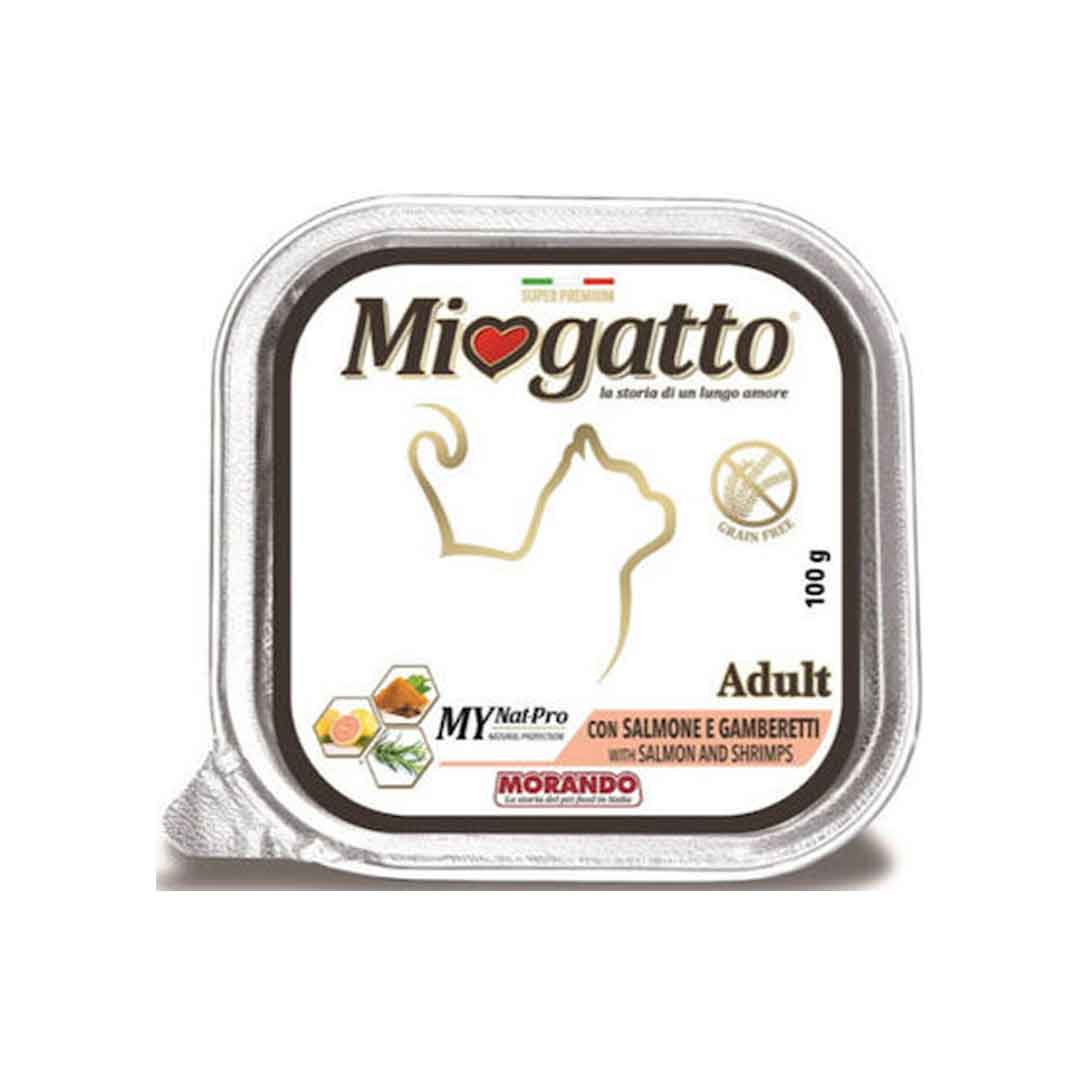 Miogatto Adult Γαρίδες / Σολομός 100gr